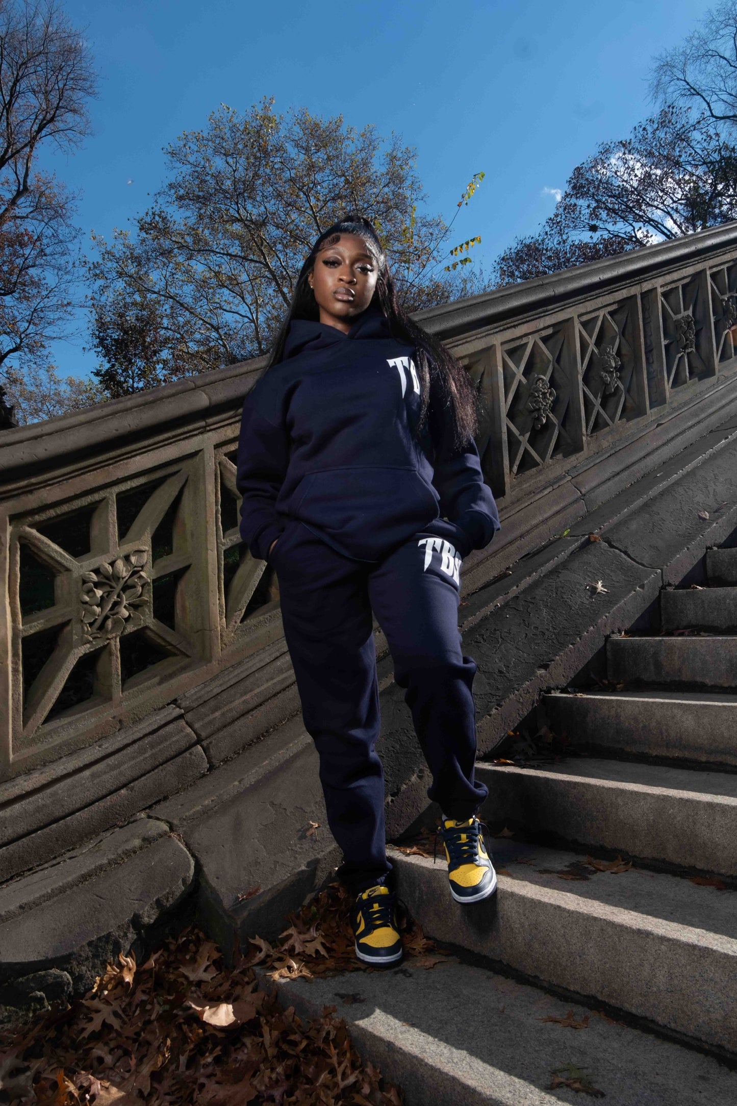 NAVY BLUE TBS PULLOVER SWEATSUIT