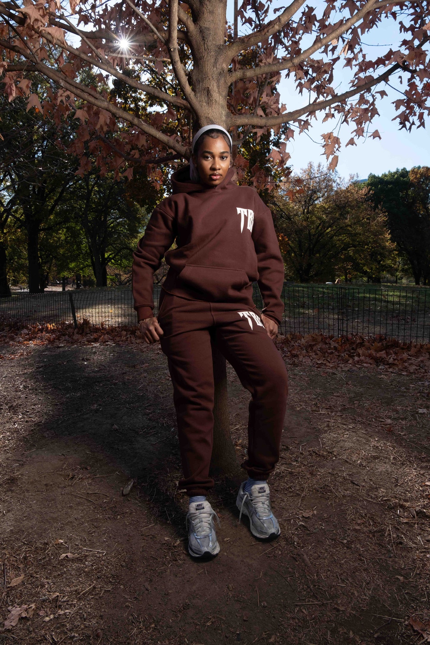 BROWN TBS PULLOVER SWEATSUIT